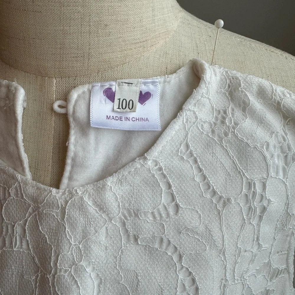 Boutique Brand | 2 Piece | Lace 3/4 Sleeved Blouse and Ruffle Midi Skirt | 3T